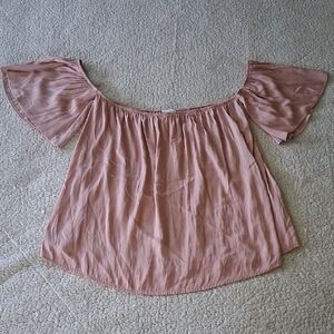 Madison & Berkeley Dusty Rose Off-Shoulder Blouse